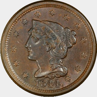 1844/81  One Cent obverse