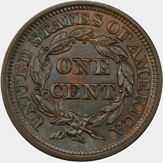 1845  One Cent reverse