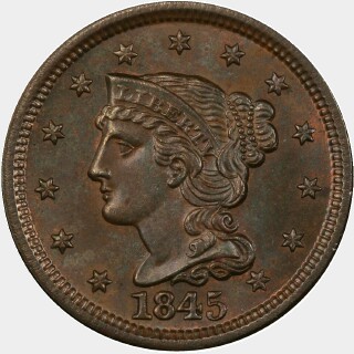 1845  One Cent obverse