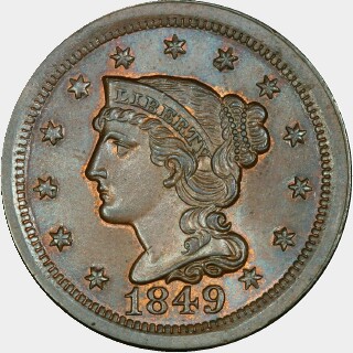 1849  One Cent obverse