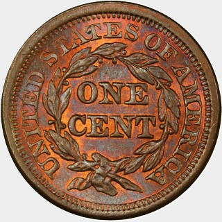 1855  One Cent reverse