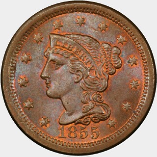 1855  One Cent obverse