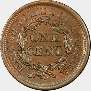 1855  One Cent reverse