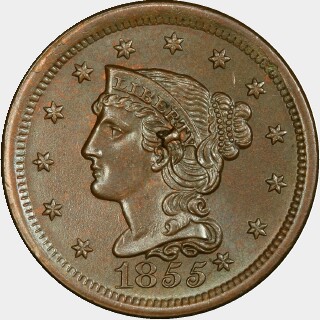 1855  One Cent obverse