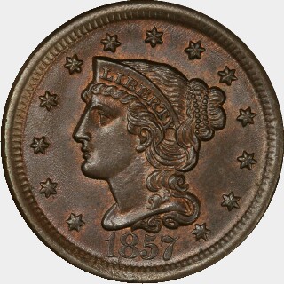 1857  One Cent obverse