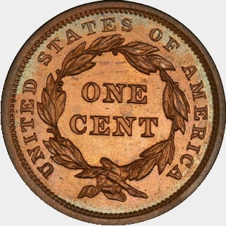 1840 Proof One Cent reverse