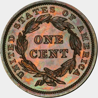 1842 Proof One Cent reverse