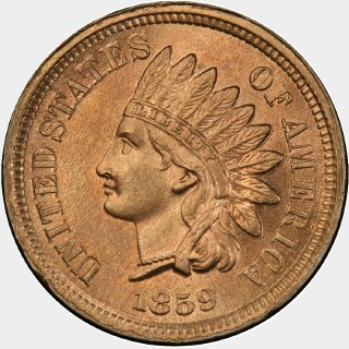1859  One Cent obverse