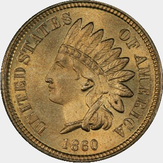 1860  One Cent obverse