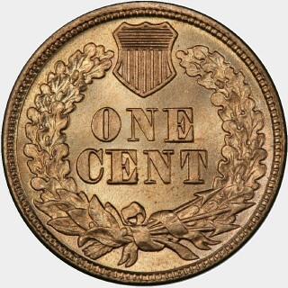 1860  One Cent reverse
