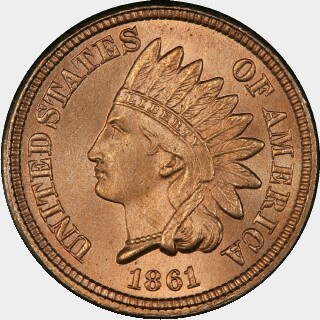 1861  One Cent obverse