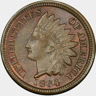 1864  One Cent obverse