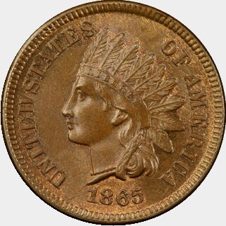 1865  One Cent obverse