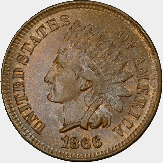 1866  One Cent obverse
