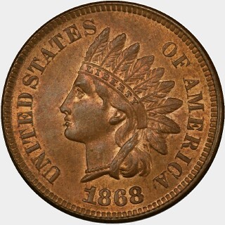 1868  One Cent obverse