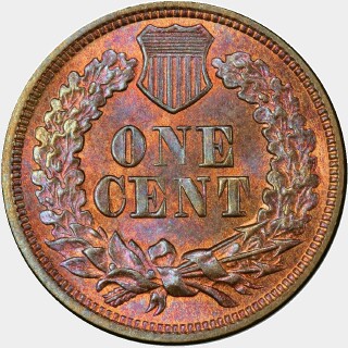 1869  One Cent reverse