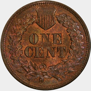 1870  One Cent reverse