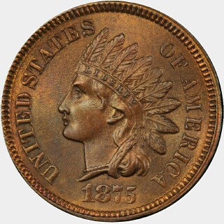 1875  One Cent obverse