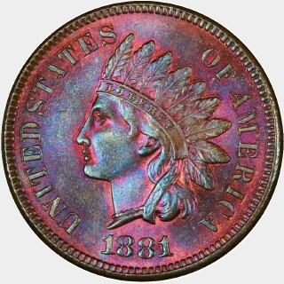 1881  One Cent obverse