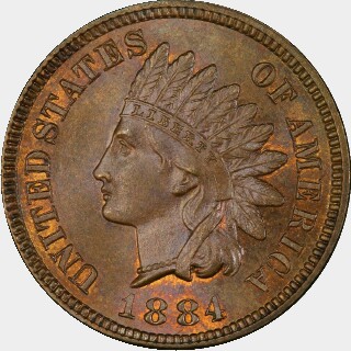 1884  One Cent obverse