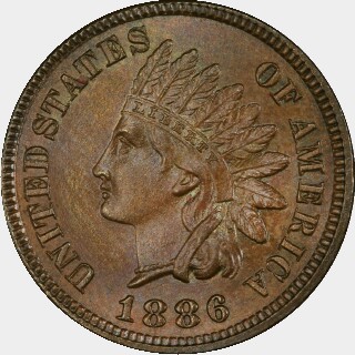 1886  One Cent obverse