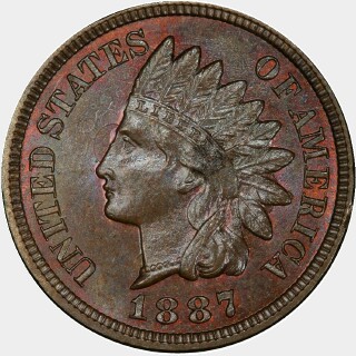 1887  One Cent obverse