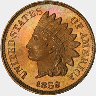 1859 Proof One Cent obverse