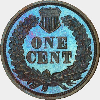 1864 Proof One Cent reverse