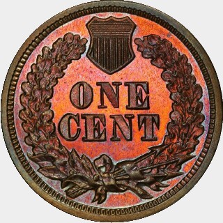 1865 Proof One Cent reverse