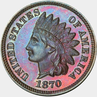 1870 Proof One Cent obverse