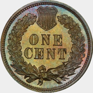 1873 Proof One Cent reverse