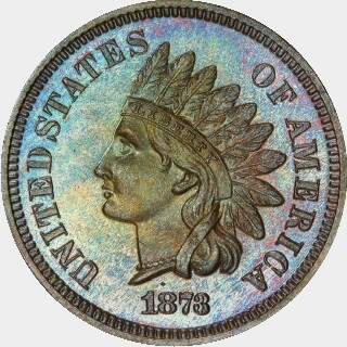 1873 Proof One Cent obverse