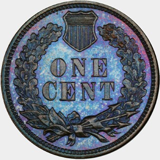 1875 Proof One Cent reverse