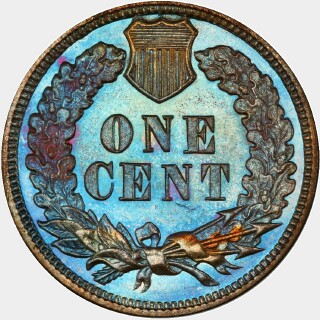 1880 Proof One Cent reverse