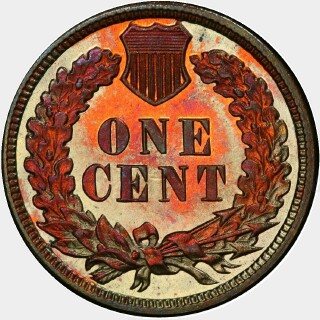 1881 Proof One Cent reverse