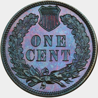 1882 Proof One Cent reverse