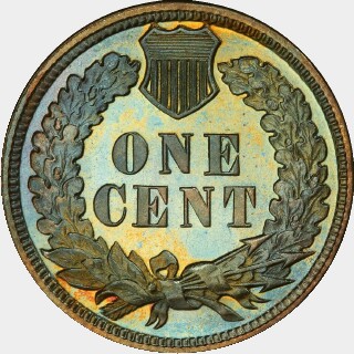 1883 Proof One Cent reverse