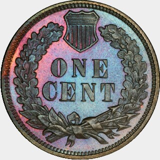 1885 Proof One Cent reverse