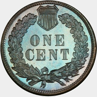 1886 Proof One Cent reverse