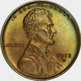 1913-D  One Cent obverse