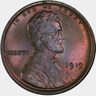 1919  One Cent obverse