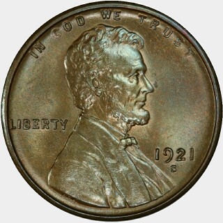 1921-S  One Cent obverse