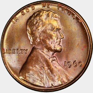 1960  One Cent obverse
