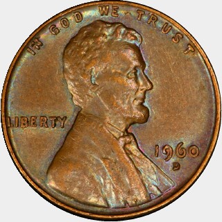 1960-D  One Cent obverse