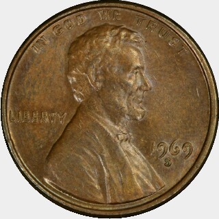 1969-S  One Cent obverse