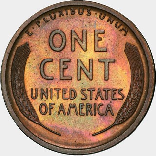 1909 Proof One Cent reverse