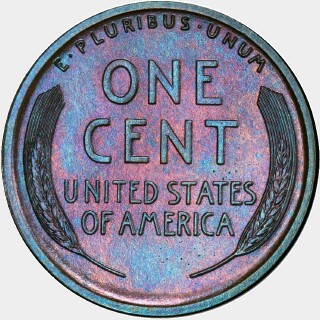 1913 Proof One Cent reverse