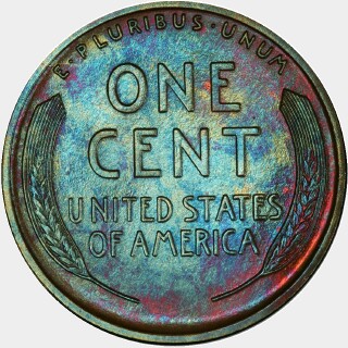 1915 Proof One Cent reverse