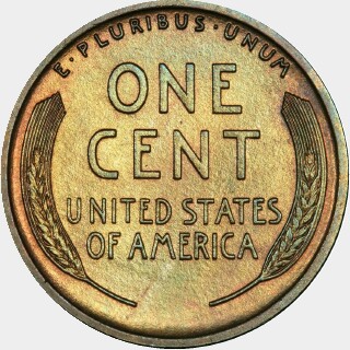 1916 Proof One Cent reverse
