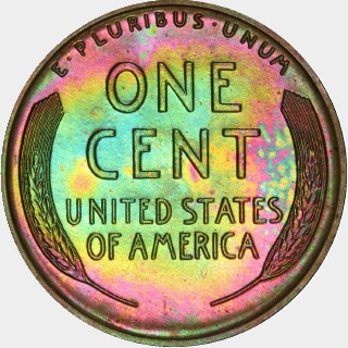1936 Proof One Cent reverse
